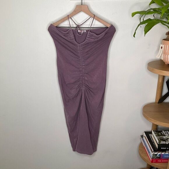 Sundry Ruched Halter Dress - Picture 2 of 3